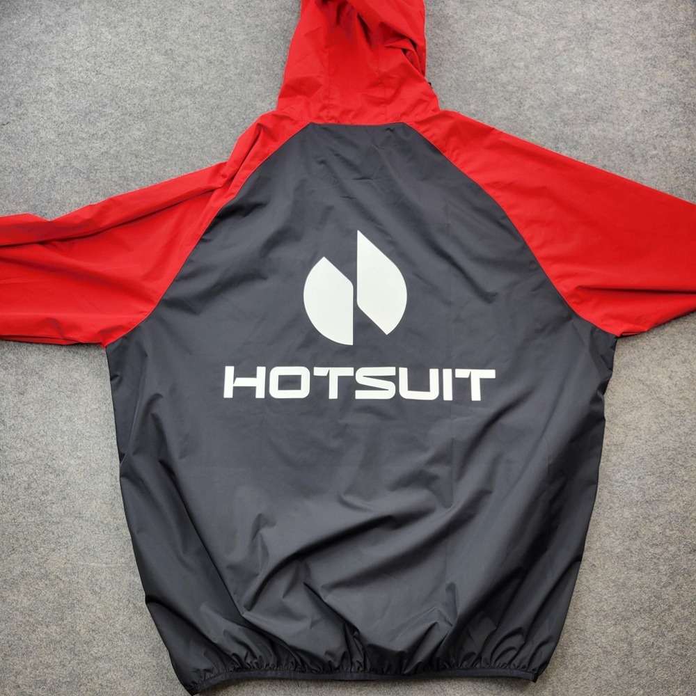 Hotsuit Jacket Mens 4XL Red Pullover Hooded Windbreaker Sauna Training Lined